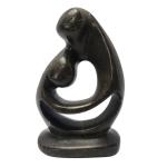Mother and Child Soapstone Abstract Sculpture, 7" Tall
