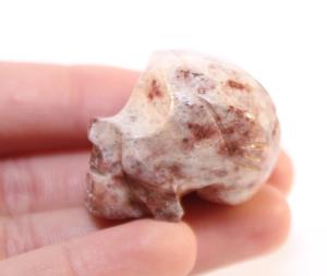 Hand-Carved Soapstone Human Skull Figurine 1.25