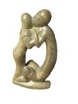 Embracing Couple Soapstone Sculpture Handmade Artwork