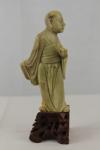 Vintage Hand Carved Soapstone Asian Man Figure
