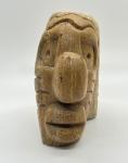Cleveland Sandy Soapstone Inuit Face Sculpture