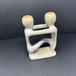 Lovers Embrace Soapstone Sculpture by M Gaiti
