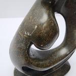 Mother and Child Soapstone Abstract Sculpture, 7" Tall