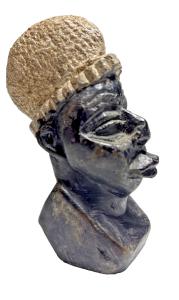 Soapstone Elderly Man Bust - Vintage Tribal Art