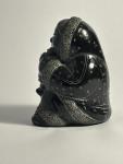 Aardvark Soapstone Eskimo with Baby Figurine