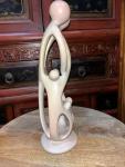 Soapstone Family of Six Carving - 8 Inches
