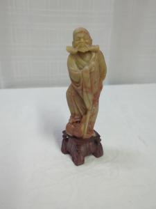 Soapstone Fisherman Man Statue - 6” Tall