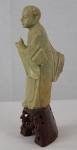 Vintage Hand Carved Soapstone Asian Man Figure