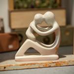 Mother and Baby Soapstone Eskimo Carving