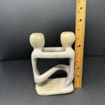 Lovers Embrace Soapstone Sculpture by M Gaiti