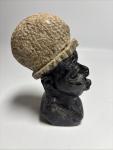 Soapstone Elderly Man Bust - Vintage Tribal Art