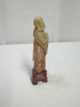 Soapstone Fisherman Man Statue - 6” Tall