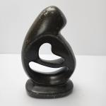 Mother and Child Soapstone Abstract Sculpture, 7" Tall