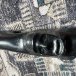 Inuit Hand Carved Soapstone Faces and Fox Head