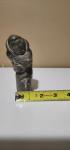 Inuit Soapstone Figure Holding Fish Sculpture