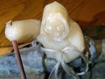 Alaskan Inuit Soapstone Kayak and Hunter Carving