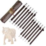 12-Piece Soapstone Carving Tool Kit with Bag
