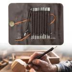 Soapstone Carving Tools Set with Leather Bag