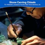 Soapstone Carving Tools Set with Leather Bag
