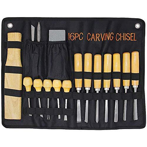 Eskimo Soapstone Carving Tool Set, 16 Pieces