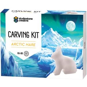 DIY Soapstone Carving Kit - Arctic Hare Sculpture