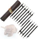 Soapstone Carving Tools Set with Leather Bag