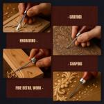 Detailing Soapstone Carving Tools Palm Set, 5 Pieces