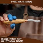 BeaverCraft Compact Wood Carving Bent Gouge K8a/14