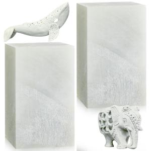Sasylvia Soapstone Carving Blocks - 2 Pack