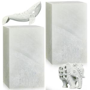 Sasylvia 2 Soapstone Carving Blocks, 5x3x3 Inch