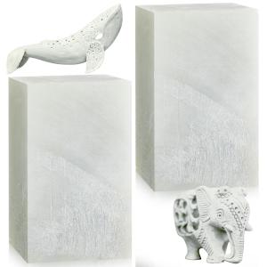 Sasylvia Soapstone Carving Block Set - 2 Pieces