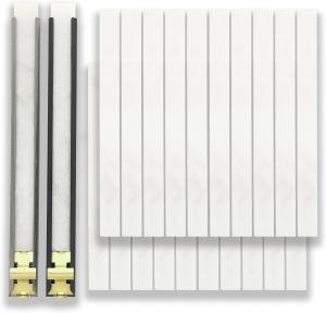 Thin Flat Soapstone Holder Set with Refills