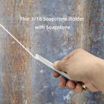 Thin Flat Soapstone Holder Set with Refills