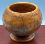 Vintage Soapstone Mortar & Pestle with Landscape Design