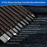 12-Piece Soapstone Carving Kit with Metal Handles
