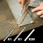 Thin Flat Soapstone Holder Set with Refills