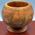 Vintage Soapstone Mortar & Pestle with Landscape Design