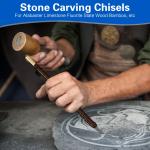 12-Piece Soapstone Carving Kit with Metal Handles