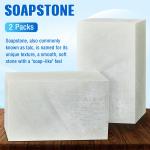 Soapstone Carving Blocks - 2 Pieces, 5 x 3 x 3 Inch
