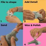 Soapstone Bear and Wolf Carving Kit