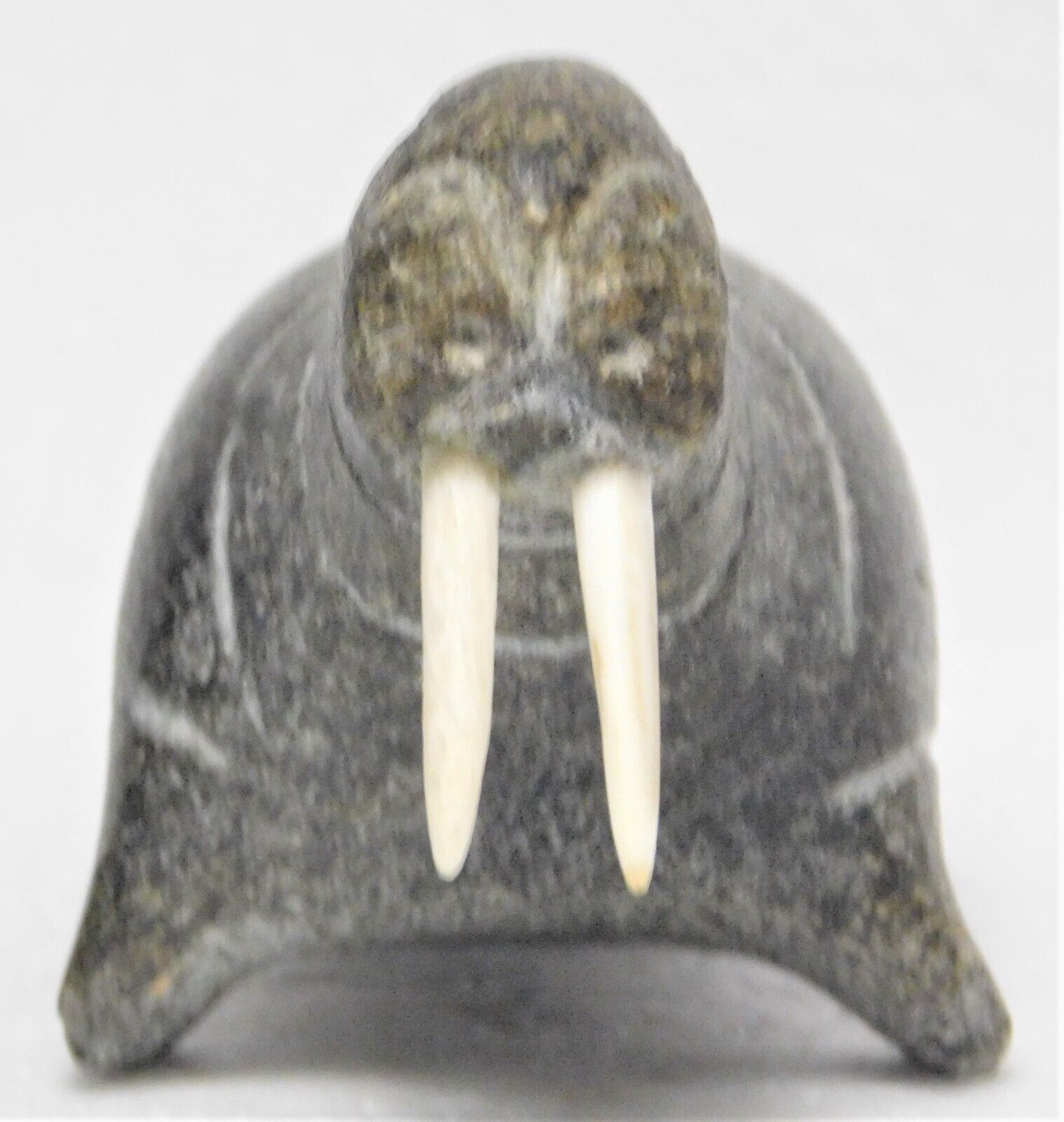 Inuit Eskimo Soapstone Walrus Carving - Unsigned