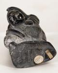 Inuit Hunter Soapstone Carving by Uilia Iyaituk