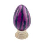Kisii Soapstone Tiger Print Egg Carving