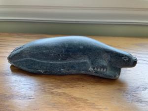 Soapstone Eskimo Seal Sculpture - Yupik Inupiaq Spirit