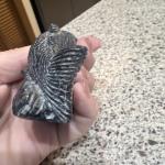 Inuit Soapstone Salmon Carving by Jolin