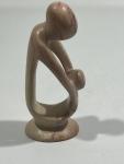 Hand Carved Soapstone Parent and Child Sculpture
