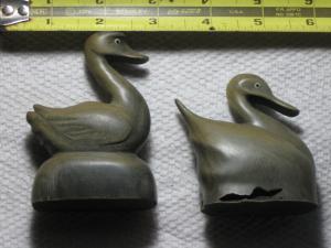 Set of Two Soapstone Eskimo Figurines