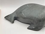 Inuit Soapstone Walrus Carving, Vintage 10” Long