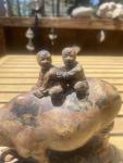 Colorful Soapstone Sculpture of Water Buffalo Boys
