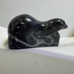 Soapstone Sea Otter Inuit Carving 4”
